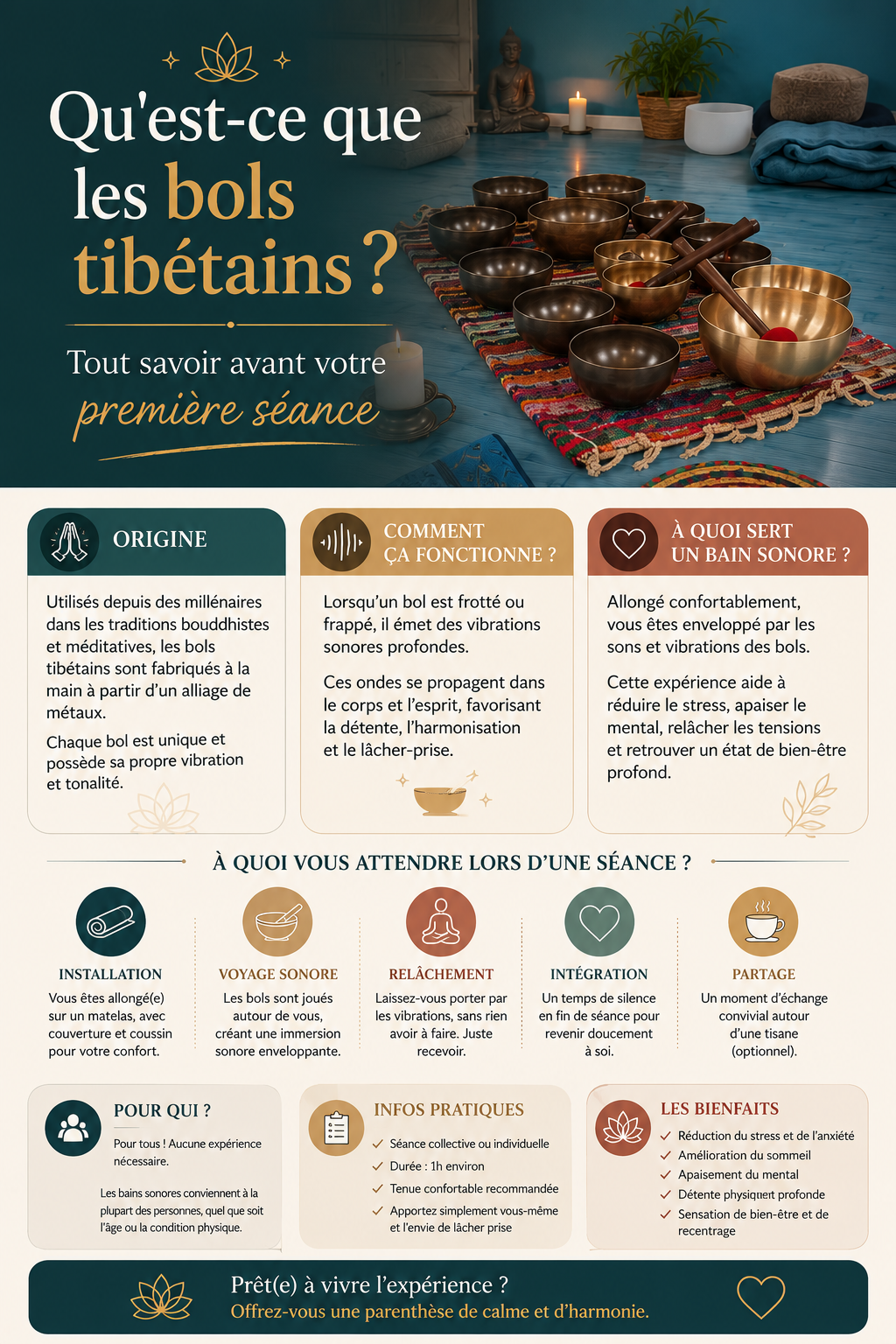 Qu'est-ce que les bols tibétains ? Tout savoir avant votre première séance